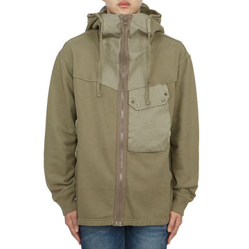 TEN C Männlicher Fleece-Hoodie mit Reißverschluss 23CTCUF02165 A06455 359 79560423