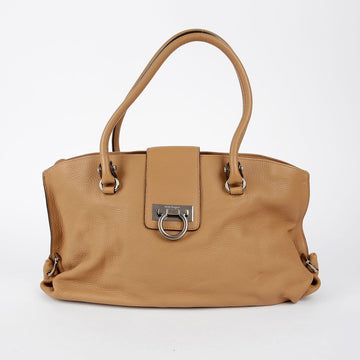 SALVATORE FERRAGAMO 21 B182 Gancini Tote Shoulder Bag 128805171