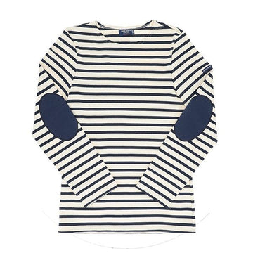 Saint James 0407 ECRU MARINE MARINE Unisex Long Sleeve T-Shirt 116921164