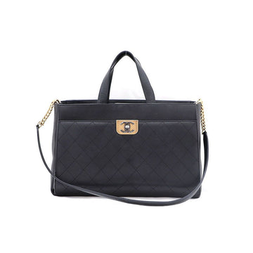 CHANEL ヴィンテージゴールドCCロゴトートバッグ兼ショルダーバッグkk93449578 129141749