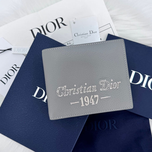 Dior 1947 Signature Men's Wallet Grey 70384186