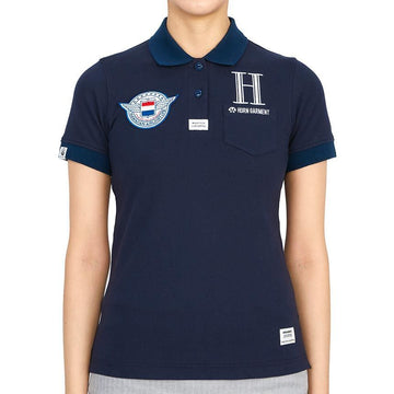HORN GARMENT Golfbekleidung Damen Kurzarm-T-Shirt NAVY 2A AP84 35667885