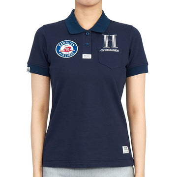 HORN GARMENT Golf Women's Short Sleeve T-Shirt HCW 2A AP85 NAVY 35567190