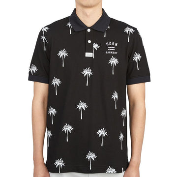 HORN GARMENT Golf Apparel Men's Short Sleeve T-shirt HCM 2A AP18 BLACK 35466378