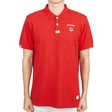 HORN GARMENT Men's Short Sleeve Golf Shirt HCM 2A AP01 RED 35255635