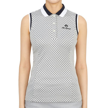 HORN GARMENT Women's Sleeveless Golf Shirt HHW 2A AP51 IVORY 32630760