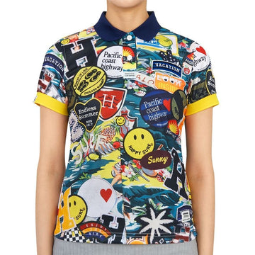 HORN GARMENT ゴルフウェア レディース 半袖Tシャツ HCW 2A AP06 ALOHA 32116104