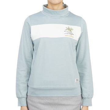 HORN GARMENT Damen Langarm-T-Shirt mit hohem Kragen HCW 2A AA03 SAX 31420784