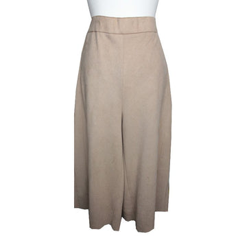 MaxMara Taupe Beige Fake Suede Wide 7/8 Pants 77 129180861