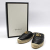 Gucci Black GG Marmont Espadrille Mule Loafer 37.5 129183531 [P]