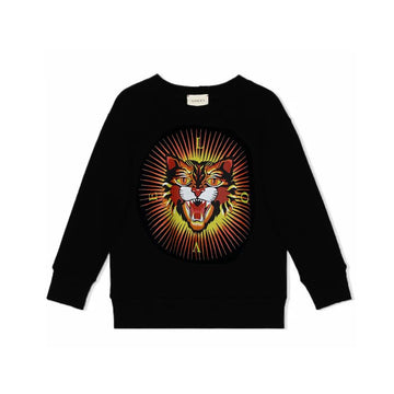 GUCCI Angry Cat Sweatshirt Schwarz 479442 129191915