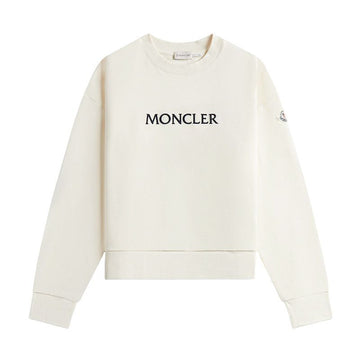 Moncler Tonal Logo Women's Sweatshirt White 8G00016 89A1K 037 129183678