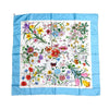 GUCCI Weißes Blumen-Seidenschal 129266803 [P]