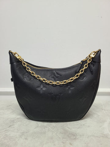 LOUIS VUITTON ブラック モノグラム アンフレント ループ ホーボーバッグ 129297593