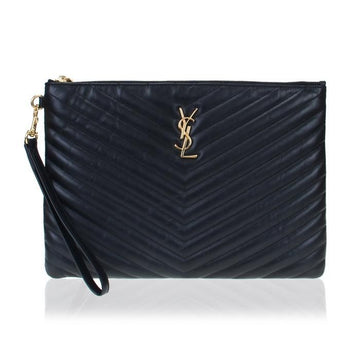 Saint Laurent Monogram Clutch Bag stamp: 559193 CWU01 1000 72788543