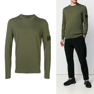 STONE ISLAND Strickpullover mit Logo-Patch V0054 7019501A1 45117578