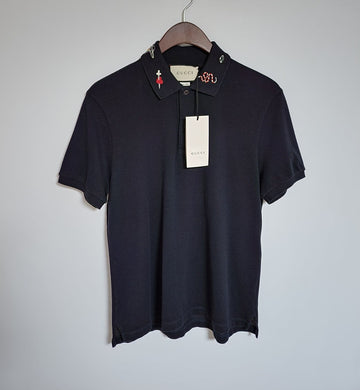 GUCCI M Navy Multi-Stick Herren Poloshirt 523059 X9U96 129692288