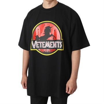vetements Wild Unicorn Oversized T-Shirt UA52TR320B BLACK 1602 66501165