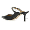 Jimmy Choo BING 65 PAT BLACK SS25 Women's Crystal Strap Mule 129860566 [P]