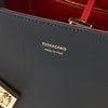 Salvatore Ferragamo Gancini Soft Tote Bag in Nero Calf 129860792 [P]
