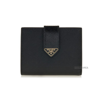 PRADA Saffiano Leder Damen Geldbörse mit zwei Fächern 129861363