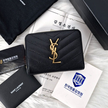 SAINT LAURENT モノグラム レディース コンパクト 財布 ブラック 403723 129861588