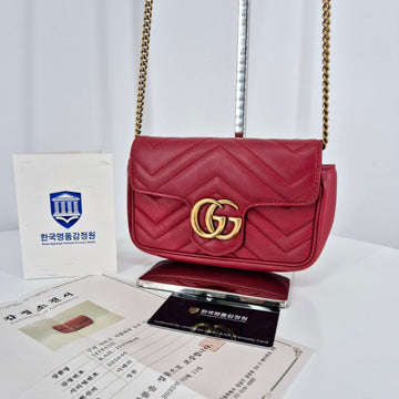 GUCCI GG Marmont Super Mini Chain Crossbody Bag 476433 129920191