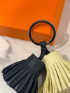 HERMES デュオ カルメン キーリング レモン ブラック CARMEN 129981514 [P]