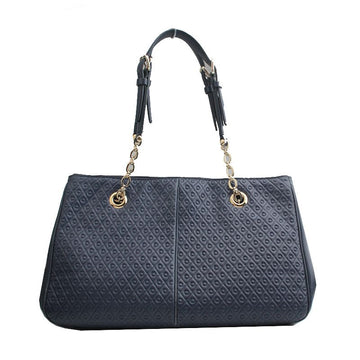 TODS ネイビーブルー レザー ショルダーバッグ 1C28 129989084