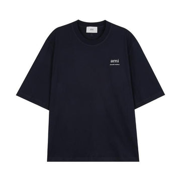 AMI Embroidered Logo Cotton Short Sleeve T-Shirt 4011 129265539