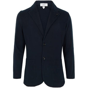 Lardini Navy Buttoned Cardigan Blazer Jacket ESLJM56 ES64000 850 129998031