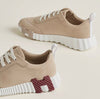 Hermes Bouncing Sneakers Cream Suede Burgundy 130002752 [P]