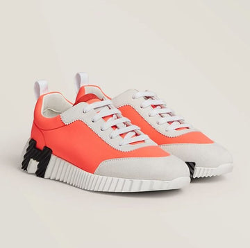 HERMES [ RNC ] バウンシングスニーカー ホットピンク グレー 130015435