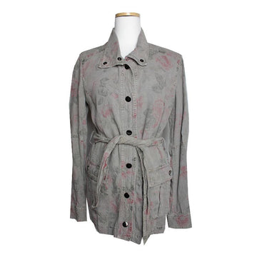 MAXMARA Tafelfarben Leinen Gürteljacke 55 130047010