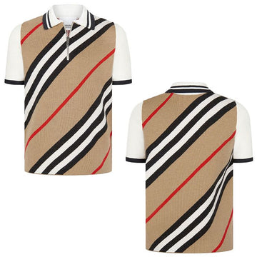 BURBERRY Kinder Icon Stripe Wollmischung Polo Kurzarm Strick 8040920 A7029 130088572