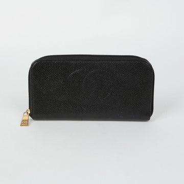 CHANEL キャビアスキン タイムレス 長財布 A13228 128806971