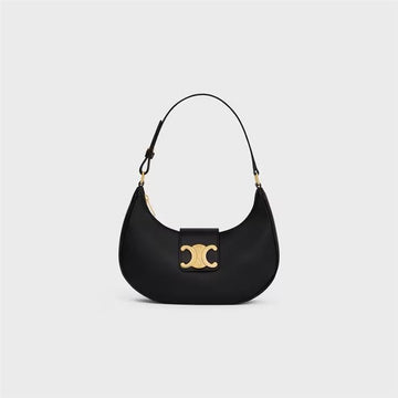 CELINE Medium Trapeze Tasche aus weichem Kalbsleder Schwarz 114493DGQ 38NO 130295893
