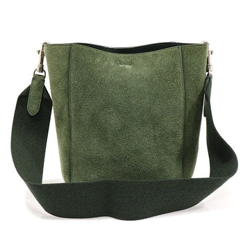 Celine Green Suede Calfskin Small Bucket Shoulder Bag 178303AX3 130331549