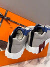 HERMES [ RNC ] バウンシングスニーカー グレーブルー バーガンディ 43 130342097 [P]