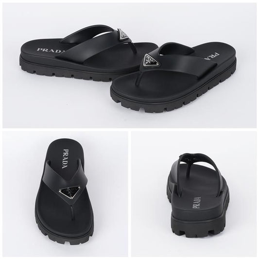 PRADA 3LKK F0002 三角ロゴ ラバー トング サンダル 130344564 [P]