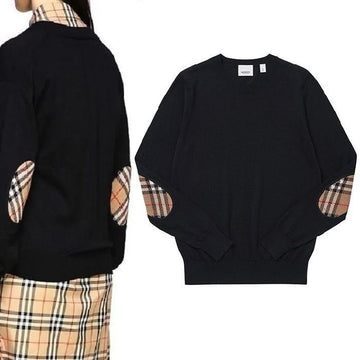Burberry BEMPTON Elbow Patch Women's Wool Knit 8075008 1 130345001 [P]