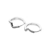 Pandora Sparkling Wave Hoop Silver Earrings 292545C01 71704871 [P]