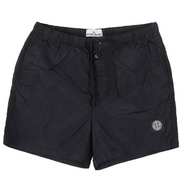STONE ISLAND ナイロンメタルスイムショーツ ブラック 8015B0643 A0029 78555091