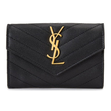 SAINT LAURENT Cassandra Matelassé Damenkartenetui 414404 BOW01 1000 29503813