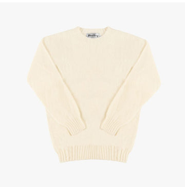HARLEY OF SCOTLAND SHAGGY WINTER WHITE ホルガーメント メンズ ニット M3834 7 144765169