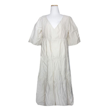 MAXMARA S オートミール カンカン リネン混合 ロングドレス 55 66 130614212