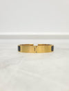 HERMES Schwarzes goldfarbenes T5 Click-Ash Bracelet 12345 130620292 [P]