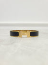 HERMES Schwarzes goldfarbenes T5 Click-Ash Bracelet 12345 130620292 [P]