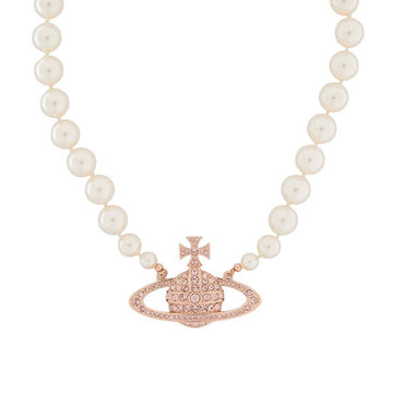 Vivienne Westwood One Row Pearl Bass Relief Women's Choker Necklace 63010106 02G128 130620360
