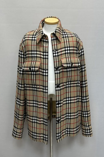 BURBERRY ヴィンテージチェックウールコットンオーバーシャツ 105 130620508